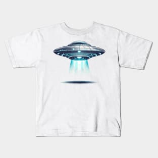 Ethereal Arrival: The Futuristic UFO Kids T-Shirt